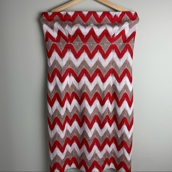 NEW Missoni Chevron Knit Zigzag Sleeveless Mini Dress in White/Red Size 46 - Picture 3 of 16